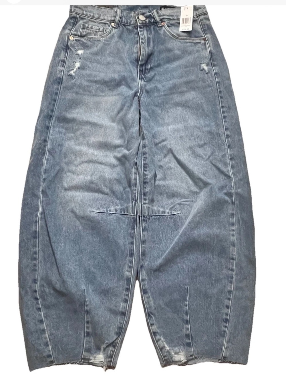 Blank NYC Women’s Jeans Raw Hem Barrel Leg Sz 28 $128